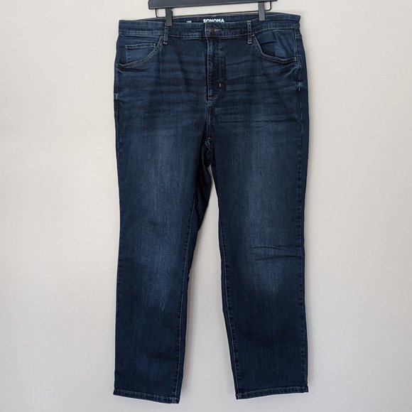 Sonoma Medium Wash 18W Curvy, Straight Leg Jeans - Picture 1 of 5